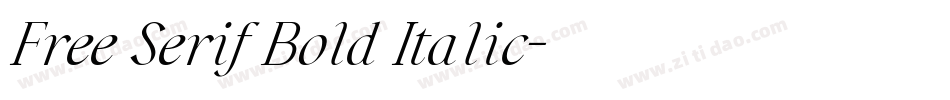 Free Serif Bold Italic字体转换